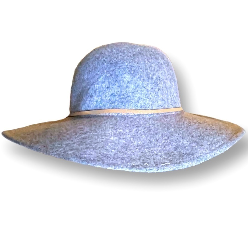 Something Special Hats Women’s Gray Wool Wide Brim Floppy Hat Statement Glam